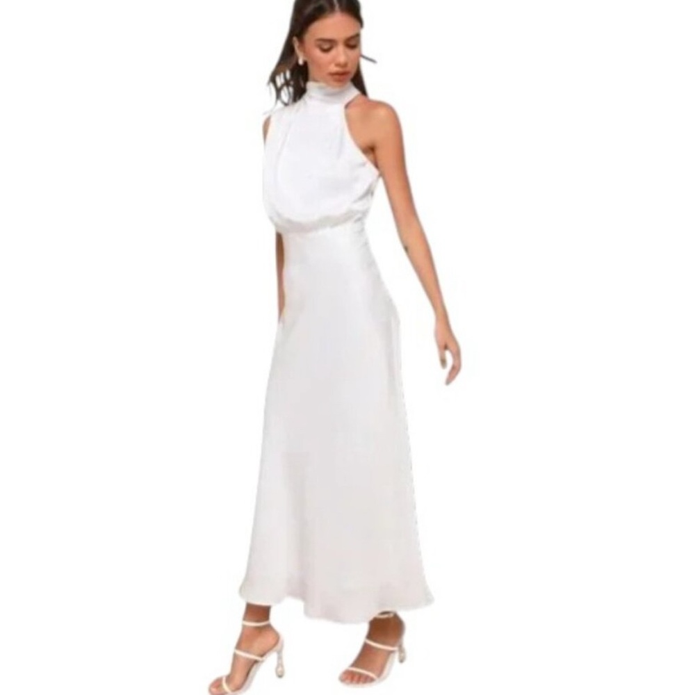 Lulu's White Midi Dress (NWT)